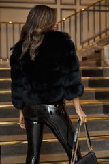 Cropped Capri Fox Fur Coat