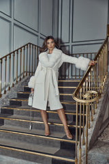 Made in Manhattan Cashmere & Wool blend, Fox Fur Coat